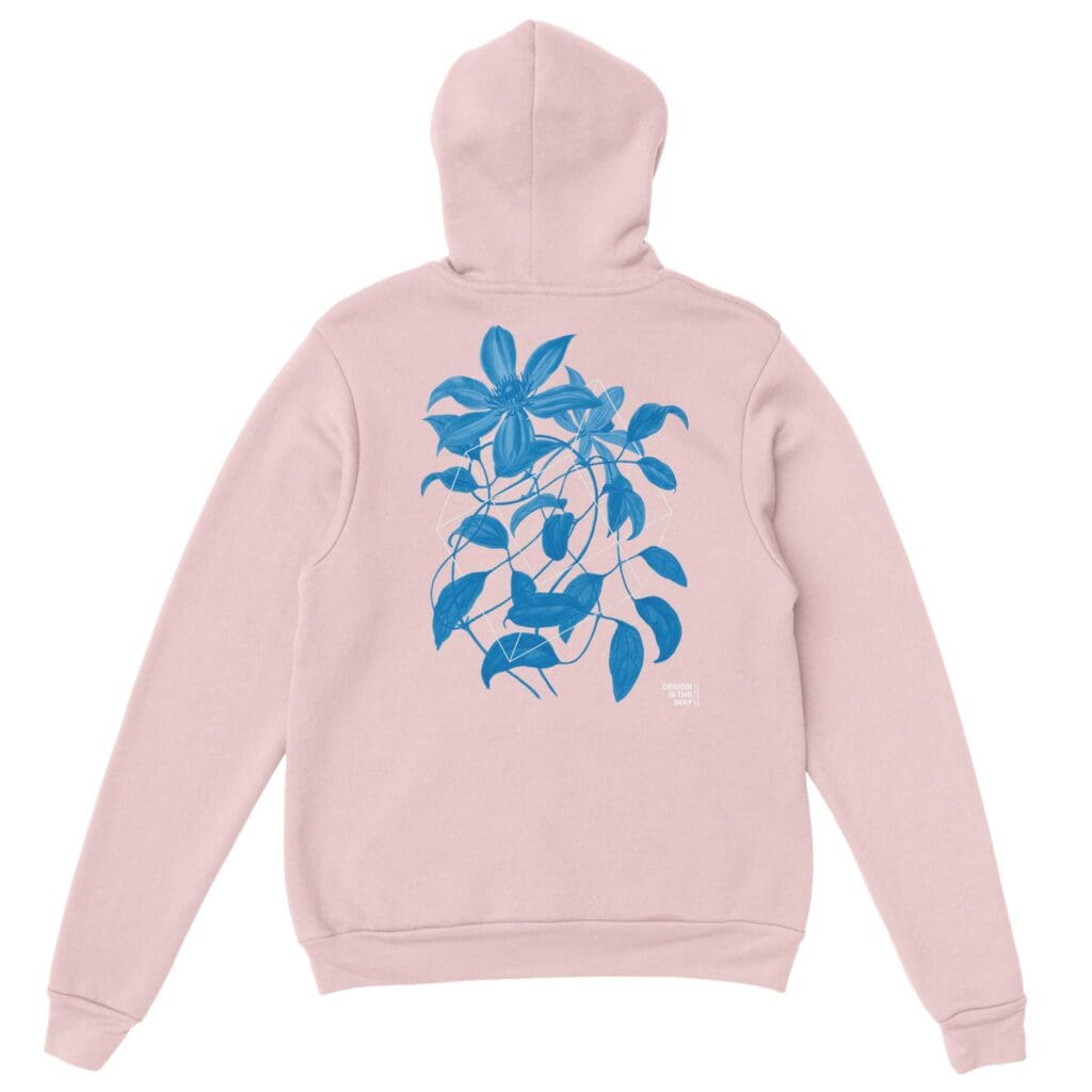 Floralies blue Felpa con cappuccio