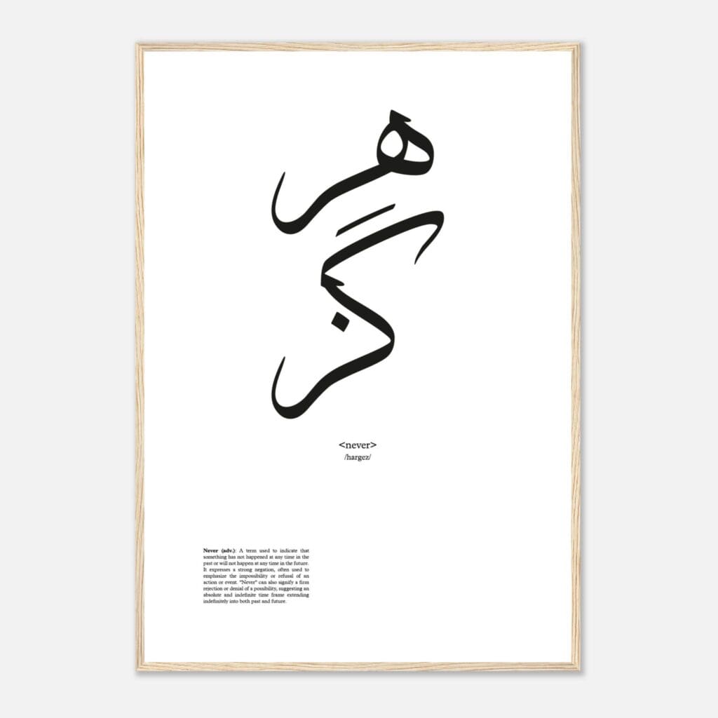 Words never Art Print Framed