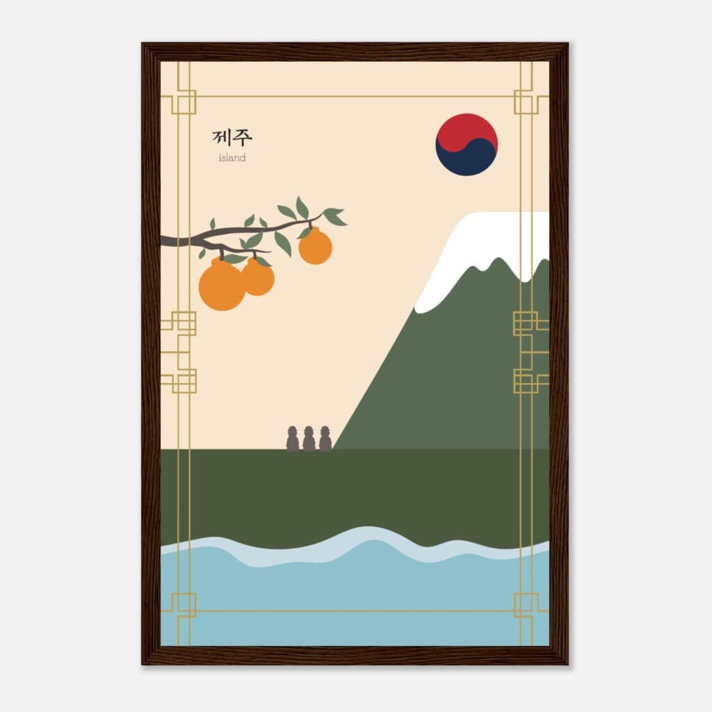 Korea Jeju day Art Print Framed