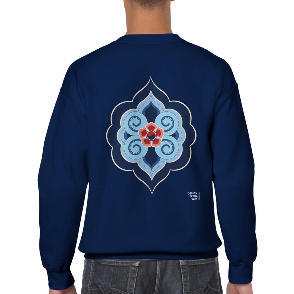 Ornaments sudadera azul con cuello redondo