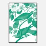 Flora&Fauna green Art Print Framed