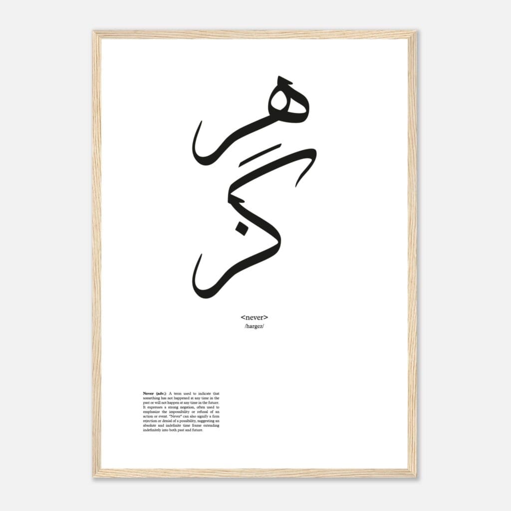 Words never Art Print Framed