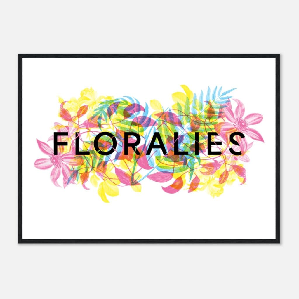 Floralies multicolored 1 Art Print Framed