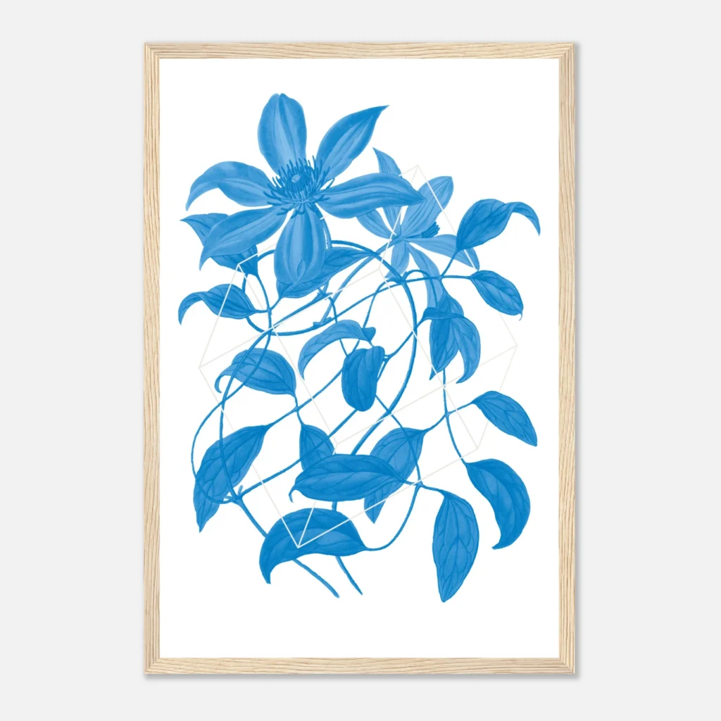 Floralies azul C2 Art Print Enmarcado