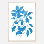Floralies azul C2 Art Print Enmarcado