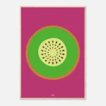 Tutti Frutti kiwi Art Print Framed